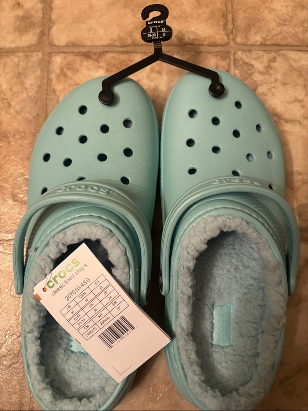 CROCS Kids Classic Lined Clog - pure water